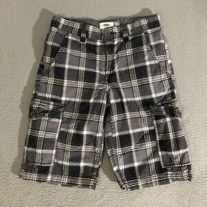 OLD NAVY Plaid Cargo Shorts- Boys Size 12 Lot‎ Of 2